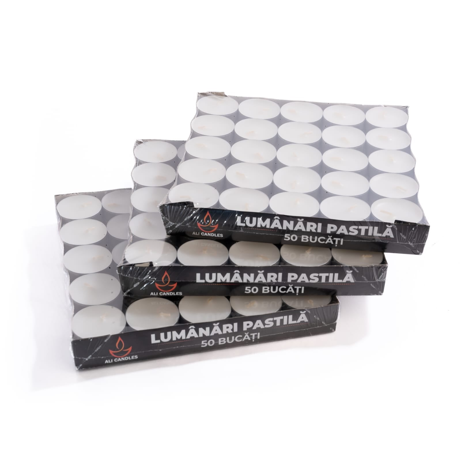Tealight Mum - Beyaz 50'li Paket Mum Seti!"